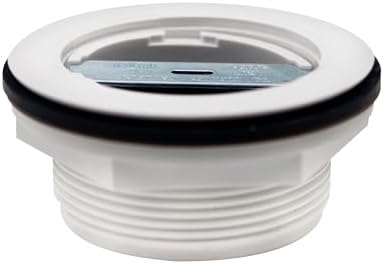 Westbrass D206P-5-62 2" No-Caulk PVC Compression Shower Drain with 4-1/4" Round Grid Cover, Matte Black (5-Pack)