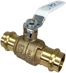 PROCURU 1-Pack 3/4-Inch Press Copper Ball Valve, Heavy Duty Brass Body, Full Port, LF Certified Safe (3BP075-1P)
