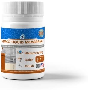 Waterproofing Membrane - Multi-Surface Leak and Crack Repair Interior and Exterior Coating, Water-Based, Easy to Apply, 1 Pint (Sandy Beige)