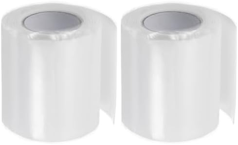 HARFINGTON 2 Rolls Self Fusing Silicone Tape 2" x 3ft x 0.04" Waterproof Sealing Plumbing Rubber Tape for Water Pipe Hose Leak Silicone Grip Repair Seal, White