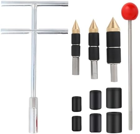 WALFRONT Plumbing Tools Water Stopper Pipe Line Water Stop Pin Kit T Wrench Tool, High Heat Resisting Metal Repair Needles for Home Renovation Plumbing with Rubber Sleeves