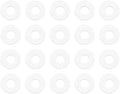 PATIKIL M10 Silicone Flat Washer, 20 Pcs 10mm ID 20mm OD 2mm Thick Plain Washer Grommets O-Ring Sealing Gasket Spacer for Faucet Pipe Water Hose Shower Door Handles, White