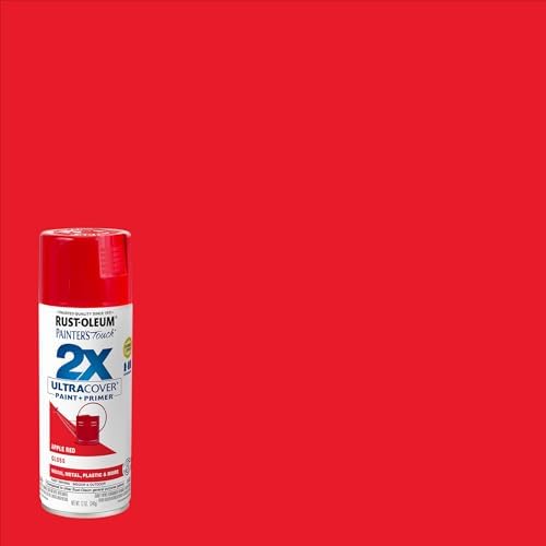 Rust-Oleum Painter's Touch 2X Ultra Cover Spray Paint, Gloss Apple Red