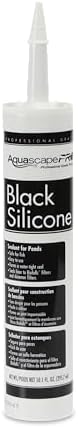 Aquascape Black Silicone Sealant – Safe for Fish, Waterproof, Flexible, and Durable Adhesive for Ponds, Water Features, and Aquariums, 10.1 oz, 29186