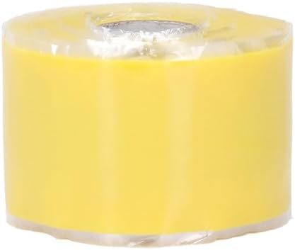 Cosiki Self Fusing Silicone Tape, Black Leak Seal Tape, Pipe Repair Wrap with 2.5mpa Tensile Strength, 50C to 260C, Ideal for Emergency Pipe Repair & Hose Fixation, 1.97inx16.4ft (Yellow)
