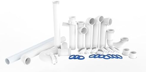 Kitchen Sink Drain Kit,1-1/2" Sink Drain Plumbing Kit - Universal P-Trap Replacement for Kitchen & Bathroom Sinks with Pipe Repair Accessories