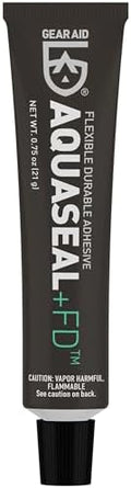 GEAR AID Aquaseal FD Flexible Durable Repair Adhesive for Fixing Tears and Holes in Waders, Wetsuits, PVC Inflatables, Vinyl and Outdoor Gear, Dries Clear, 0.75 oz, 1 Pack