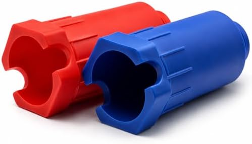 (Pack of 10) 1/2" Water Pressure Construction Testing Plugs with Sealing Gaskets – Red & Blue