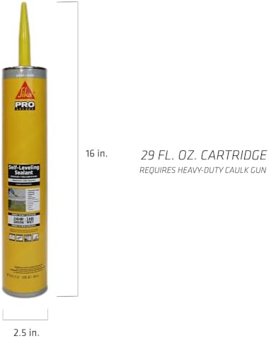 Sikaflex Self Leveling Polyurethane Sealant, Gray | Accelerated Curing | For Concrete Joints | 29 fl. oz | Pack of 2