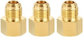 METALLIXITY 3PCS 1/2"FNPTx1/2"Male Flare Thread Brass Hex Extension Adapter | Female to Male Adapters, Brass Pipe Fittings for Water Line, Tub Spout/Shower Head