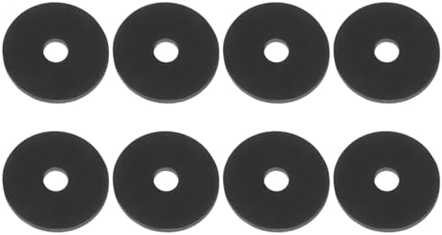 PATIKIL M5 Silicone Flat Washer, 8 Pcs 5mm ID 20mm OD Plain Washer Grommets O-Ring Sealing Gasket Spacer for Faucet Pipe Water Hose Shower Door Handles, Black