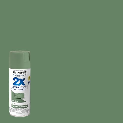 Rust-Oleum 249071 Painter's Touch 2X Ultra Cover, 12 Oz, Satin Moss Green, 12 Ounce