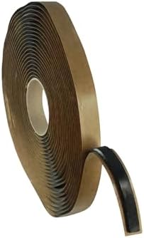 WRS 1/8" x 3/8" Double Sided Butyl Tape, 25 Ft, Black, for Windows & Doors | Creates a Waterproof, Mess Free Seal for Glass, RVs, Skylights, Roofing Joints & Flashing; Rubber Adhesive; Sold Individually