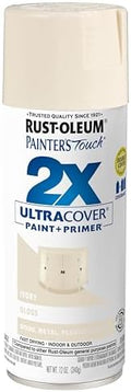 Rust-Oleum Painter's Touch 2X Ultra Cover Spray Paint, Gloss Ivory