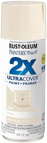 Rust-Oleum Painter's Touch 2X Ultra Cover Spray Paint, Gloss Ivory