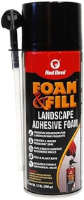 Red Devil 0916 Spray Foam & Fill Landscape Adhesive Foam, Gap Filler, 12 oz, Black, 1 Pack