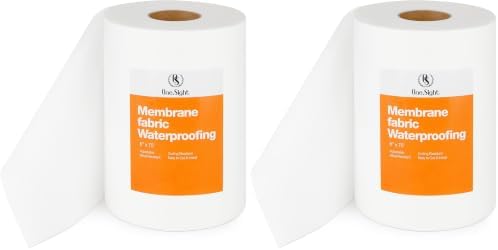 One Sight 6 Inches X 75 Feet Waterproofing Membrane Fabric, Roll Anti-Fracture Non-Woven Liquid Waterproof Fiberglass Mesh Tape for Bathroom Shower Walls, Floors, Tiles, Seam (Pack of 2)