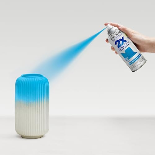 Rust-Oleum 334085 Painter's Touch 2X Ultra Cover Spray Paint, 12 oz, Satin Oasis Blue (Pack of 4)
