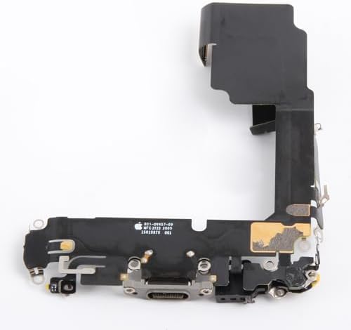 for iPhone 15 Pro Lightning Charging Port Replacement USB Dock Connector Flex Cable Assembly with Waterproof Tape Tool Kit for A2848 A3101 A3102 A3104(Natural Titanium)