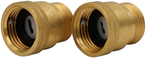 Vacuum Breaker 3/4 Inch Solid Brass Hose Bib Backflow Preventer for Garden Spigot RV Pack of 2