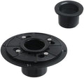 6-1/2 Inches Shower Drain Base Kit, Black Plastic Sub Drain with Base Flange and Rubber Gasket for Square/Linear Shower Installation, for Sewer Pipe Diameters of 2"