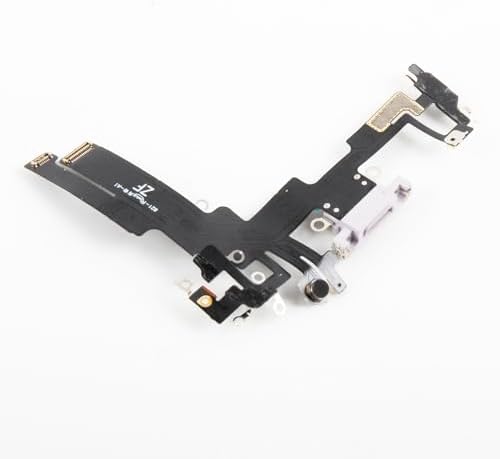 for iPhone 14 Lightning Charging Port Replacement (Purple) USB Dock Connector Flex Cable Assembly Includes Waterproof Tape & Tool Kit for A2882, A2649, A2881, A2884, A2883