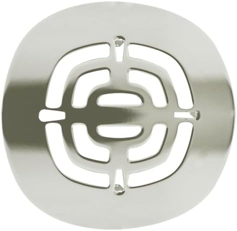 Westbrass A316-05 4-1/2" OD Brass Snap-in Shower Strainer Grid Drain Cover, Polished Nickel