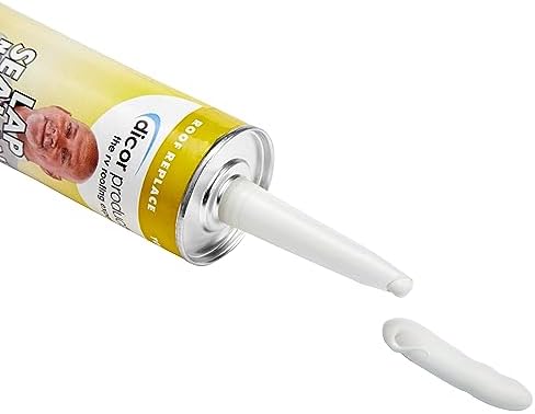 Dicor 551LSD-1 HAPS-Free Non-Leveling Lap Sealant - 10.3 Oz, Dove (Bright White), Secure, Ideal for RV Roofing, Maintenance, Repair, Appliance Application