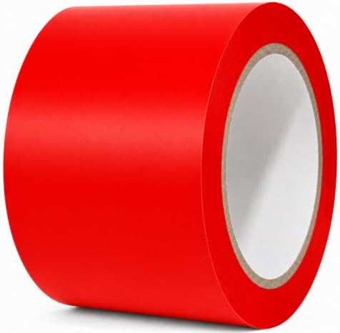 GGR Supplies CVT-536 Red Vinyl Floor Marking Tape, 3 x 36 Yards | Dance Floor Tape; Gym Lane Marking; Vehicle and Boat Pinstriping; Write-On Color Coding; Conformable, Water and Oil Resistant