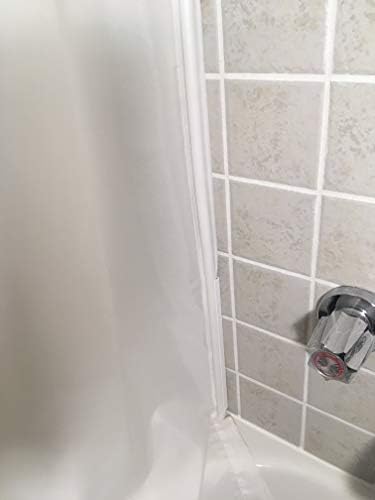 30" Shower Curtain Water Barrier & Leak Guard Kit – Side Seal System Stops Water Leaks, Blow-in & Splashing – Keeps Water in Tub or Shower – Easy Install, Works with Any Curtain (30” Wall Channels)