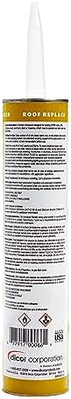 Dicor 551LSW-1 Non-Sag Roof Lap Sealant - White, 10.3 oz. Tube for RV and Motorhome Roofs (Pack of 2)