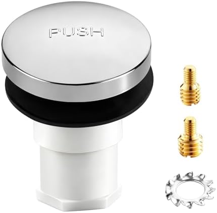 1 Sets Tub Stopper Bathtub Drain Stopper with 3/8'' and 5/16'' Thread Studs Adapter, Bathroom Tub Drain Stopper Compatible with K-1068204 (Chrome Cover)