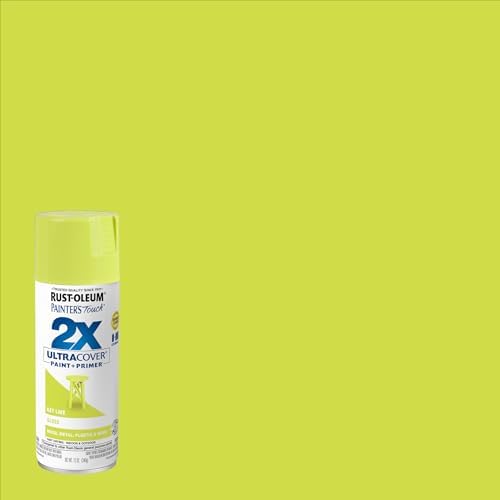 Rust-Oleum 334036-6PK Painter's Touch 2X Ultra Cover Spray Paint, 12 oz, Gloss Key Lime, 6 Pack