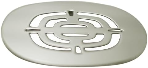 Westbrass A316-05 4-1/2" OD Brass Snap-in Shower Strainer Grid Drain Cover, Polished Nickel