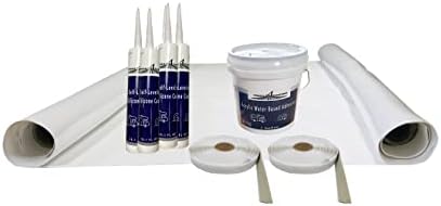 EPDM Kit | 8.5 ft Wide X 25 ft Long | RV Rubber Roof Kit | RV Camper Trailer Rubber Roof Repair | Membrane Glue and Caulk