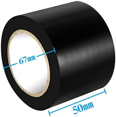 Maveek 2 Rolls Electrical Tape 2 Inch PVC Waterproof Repair Insulation Tape Roll Black Colored, for Outdoor Pipes or Windows in Winter Cold Weather, Self Adhesive Garage Door Workshop Tool Bag | Heavy Duty Vinyl Insulation & Auto Repair Tape, Waterproo...