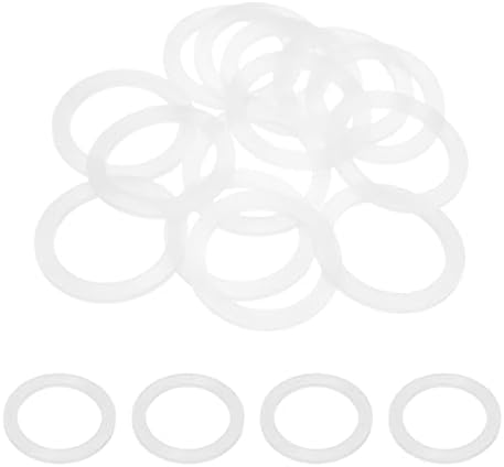 uxcell 30 Pcs Silicone Gaskets, 2 Inch O-Ring Seals Gasket Hose Washer Plumbing Gaskets Garden Hose Washer for Water Pipe Faucet Shower Head Garden Hose Seal, White