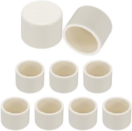 PATIKIL PVC Pipe End Caps, 9 Pack 1" Diameter Pipe Cover Cap Plug Adapter Socket Fittings for Build DIY Furniture Garden Shelf Water Line, White