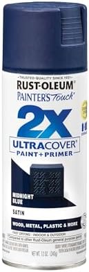 Rust-Oleum Painter's Touch 2X Ultra Cover Spray Paint, Satin Midnight Blue