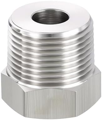 METALLIXITY 1PCS 3/4"MNPT x 1/8"FNPT Threaded SUS304 Hex Bushing Extension | 304 Stainless Steel Pipe Fittings, Tube Adapters Convert for Water Line, Tub Spout/Shower Head
