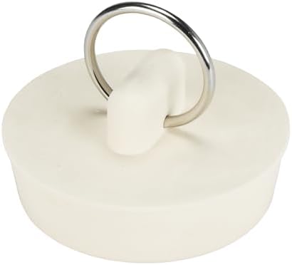 Danco 1-1/2 Inch Rubber Drain Stopper with Pull Ring, Off-White, (80227)
