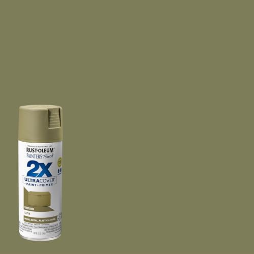 Rust-Oleum 334077-6PK Painter's Touch 2X Ultra Cover Spray Paint, 12 oz, Satin Oregano, 6 Pack