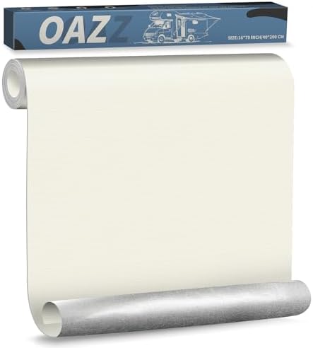 OAZ 16 x 79 inch Canvas Repair Patches Canvas Fabric Patch Self-Adhesive Fabric Repair Tape Waterproof Outdoor Gear Patch Kit for Boat Cover Awning Sofa Chair Couch Tent Bag (Ivory White)