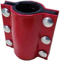 Ductile Iron Water Pipe Repair Clamp DN25*110, Red Screw Connection Butt Joint Pipe Repair Fitting, Instant Leak Stop for Water Pipes