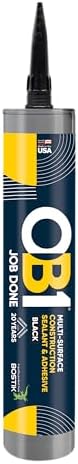 OB1 Universal Caulk Sealant & Adhesive Black 10.1oz - 1 Cartridge