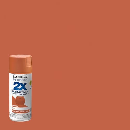 Rust-Oleum 334061 Painter's Touch 2X Ultra Cover Spray Paint, 12 oz, Satin Cinnamon (Pack of 4)