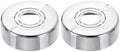 uxcell 2Pcs Wall Split Pipe Flanges, 0.79" Thick Plastic Cuttable Escutcheon Plate Plumbing Cover Fit 0.8"/1"/1.3" OD for Water Pipe Faucet Decoration, Silver