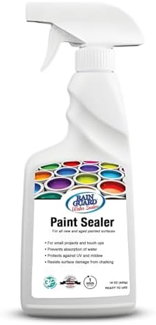Rain Guard Paint Sealer Spray 16 oz | Ready to Use | Protects Painted Concrete, Wood, Stone | Silane/Siloxane Acrylic Waterproofer | UV Resistant | Fast Drying | Semi-Satin Finish