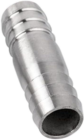 Stainless Steel Hose Barbed Union 1-1/4" x 1-1/4" Coupler W/Hose Clamp 2pc | SS304 Splicer Mender 2.76" Length Thicken