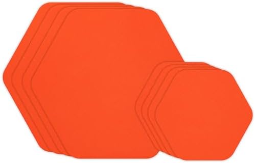 GEAR AID Tenacious Tape Hex Repair Patches, 2.5" & 1.5", Orange, 8 Count | Pre-Cut Peel-and-Stick Repair Patches for Fixing Holes, Tears and Burns in Jackets, Tents, Sleeping Bags and Gear